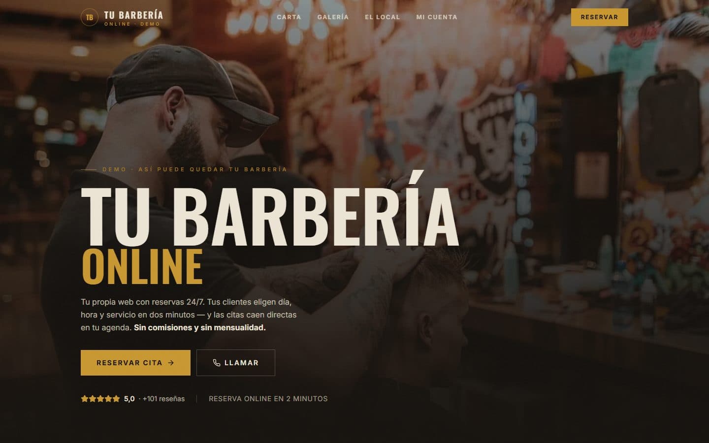 Web de Tu Barbería Online